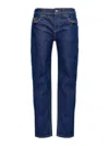 Versace Jeans Couture 'judy' Denim Trousers Featuring Contrast Stitching In Blue