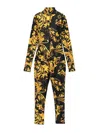 Versace Jeans Couture Baroque-print High-neck Jumpsuit In Yellow