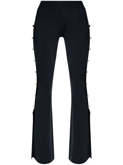 Versace Jeans Couture Knitted Trousers In Black