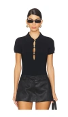Versace Jeans Couture Knitwear Bodysuit In Black