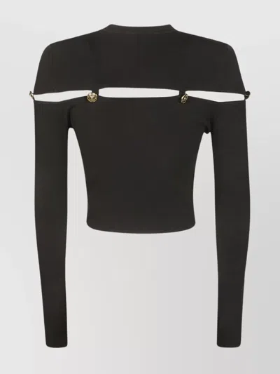 Versace Jeans Couture Black Cutout Sweater