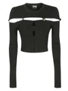 Versace Jeans Couture Knitwear Cut Out In Nero
