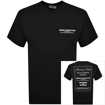 Versace Jeans Couture Label T Shirt Black