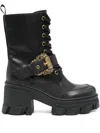 Versace Jeans Couture Lace-up Buckled Boots