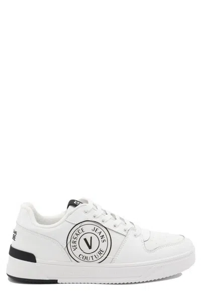 Versace Jeans Couture Lace-up Sneakers In White