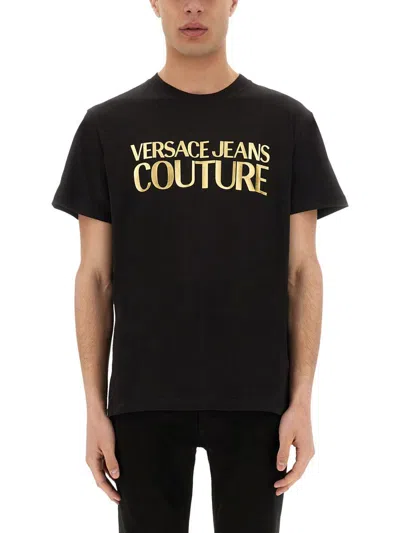 VERSACE JEANS COUTURE VERSACE JEANS COUTURE LAMINATED LOGO T-SHIRT