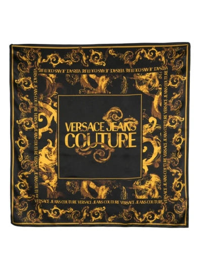 Versace Jeans Couture Large Silk Scarf In Multicolour