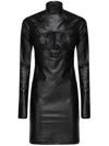 Versace Jeans Couture Short Dress With Front Cut-out In 黑色