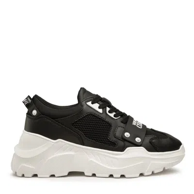 Versace Jeans Couture Lblack And White Sneakers In Black