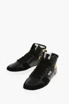 Versace Jeans Couture Leather And Fabric Meyssa High-top Sneakers Wi In Multi
