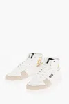 Versace Jeans Couture Leather And Fabric Meyssa High-top Sneakers Wi In White