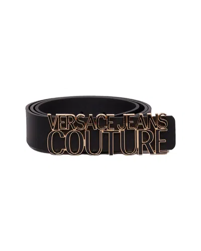 Versace Jeans Couture Leather Belt In Black