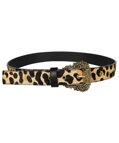 Versace Jeans Couture Leather Belt In Multi