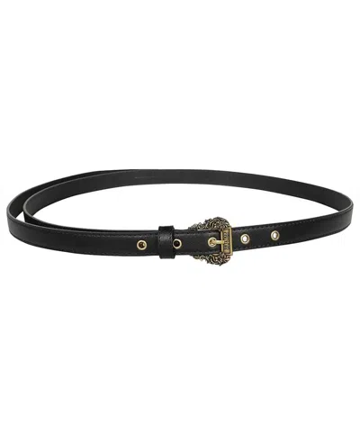 Versace Jeans Couture Leather Belt In Black