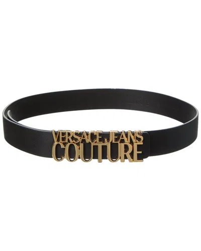 Versace Jeans Couture Leather Belt In Black