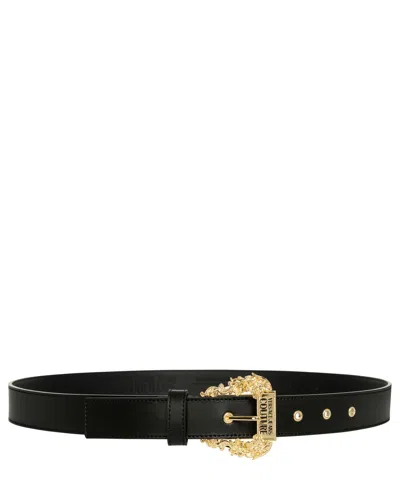 Versace Jeans Couture Leather Belt In Nero