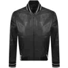 Versace Jeans Couture Leather Jacket Black In Black