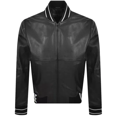 Versace Jeans Couture Leather Jacket Black