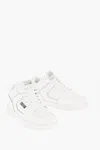 Versace Jeans Couture Leather Meyssa Sneakers With Iridescent Detail In White