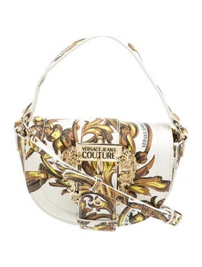Pre-owned Versace Jeans Couture Leather Shoulder Bag W/ Tags In Neutrals