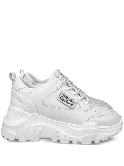 Versace Jeans Couture Leather Sneakers In White