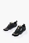 Versace Jeans Couture Leather Speedtrack Sneakers With Golden Detail In Multi