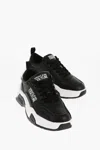Versace Jeans Couture Leather Stargaze Sneakers With Contrasting Det In Black