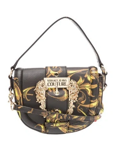 Pre-owned Versace Jeans Couture Leather Top Handle Bag In Brown