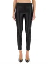 Versace Jeans Couture Slim Fit Shiny Finish Ankle Length Leggings