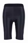 Versace Jeans Couture Black Elasticized Shorts In Black