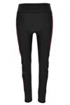 Versace Jeans Couture Leggings With Logoed Band In Black