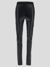 Versace Jeans Couture Leggings With Logoed Band In Black