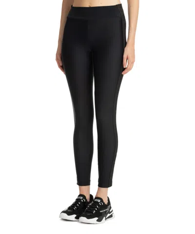 Versace Jeans Couture Black Side Tape Leggings