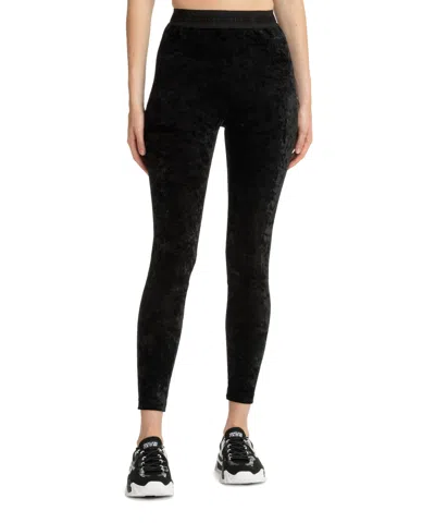 Versace Jeans Couture Leggings Mit Logo-bund In Black