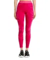Versace Jeans Couture Black Leggings With Barocco Graphic Print In Pink