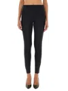 Versace Jeans Couture High-performance Leggings With Stretch Fabric And Detailing In Black