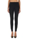 Versace Jeans Couture High-performance Leggings With Stretch Fabric And Detailing In Black