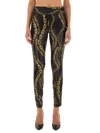 Versace Jeans Couture Logo Leggings For Women In Multicolour