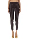 Versace Jeans Couture Leggings With Logoed Band In Black