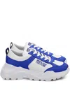 Versace Jeans Couture Logo-appliqué Sneakers In Blue