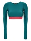 Versace Jeans Couture Logo-band Longsleeves T-shirt In Green