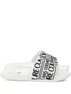 Versace Jeans Couture Logo-band Slides In White