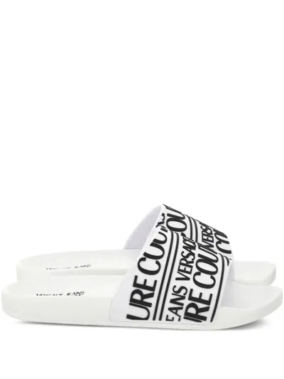 VERSACE JEANS COUTURE LOGO-BAND SLIDES