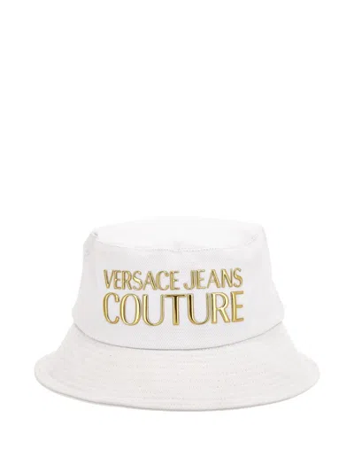 Versace Jeans Couture Logo Bucket Hat In Yellow