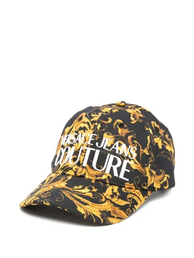 Versace Jeans Couture Logo Cap In Black