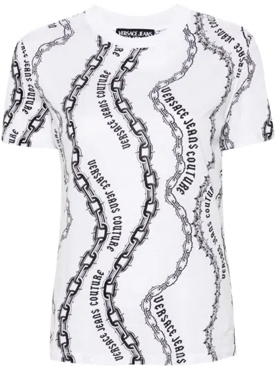 Versace Jeans Couture Chain Couture Printed Crewneck T-shirt In Multi