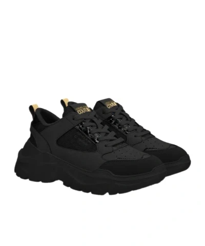 Versace Jeans Couture Logo Chunky Low-top Sneakers In Black