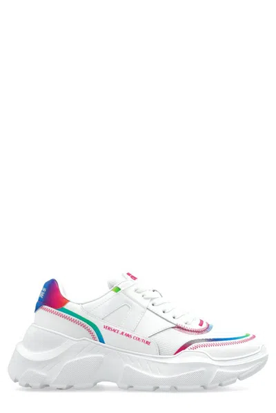 Versace Jeans Couture Logo Chunky Sneakers In White