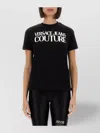 Versace Jeans Couture Logo Crew Neck T-shirt Tiny Fit In Black