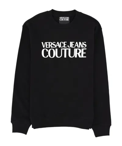 Versace Jeans Couture Logo Crewneck Sweatshirt In Black